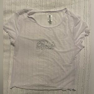 Mesh bride shirt